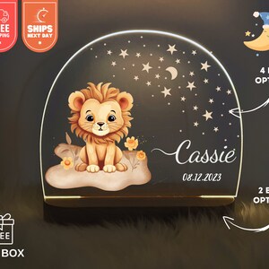 Lion Nightlamb Gift for Baby | Best Gift for Baby | baby night light |girl boy bedroom bedside light gift for newborn | Lion,Zebra,Elephant