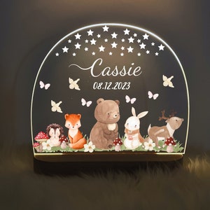 Personalized Nightlight Gift for Children Custom Gift for Baby baby night light girl boy bedroom bedside light gift for newborn image 2