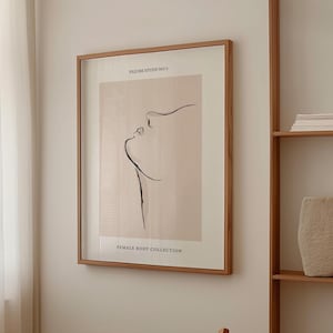 Female Face Sketch, Minimalist Woman Print, Female Figure Sketch