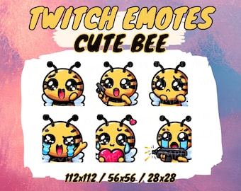 Emote a forma di ape kawaii per Twitch, Discord, YouTube (download digitale)