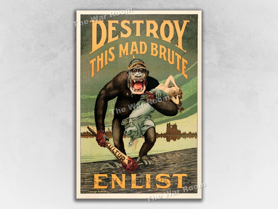 1917 Destroy This Mad Brute Enlist US Army Vintage WWI Army 1917-destroy-this-mad-brute-enlist-us-army-vintage-wwi-army