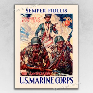 U.S. Marine Corps 168th Anniversary Semper Fidelis 1940s