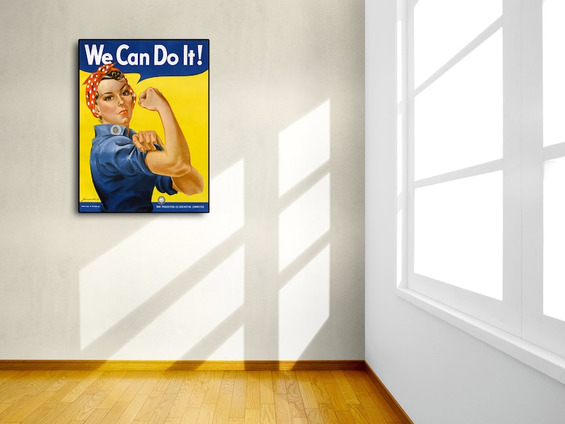 Rosie the Riveter We Can Do It! - Vintage Style 1943 World War 2 Poster ...