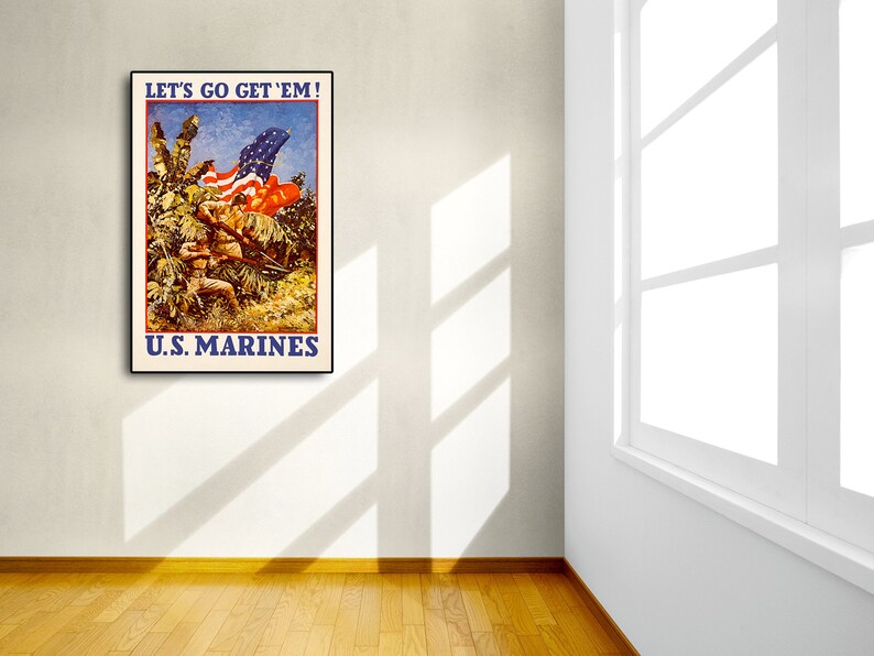 Let's Go Get 'em! US Marines 1940s World War 2 Era Marine Recruiting ...