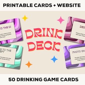 Drink Deck | Drinking Game | Printable Game | Party Game | Web Game | Bachelorette Party