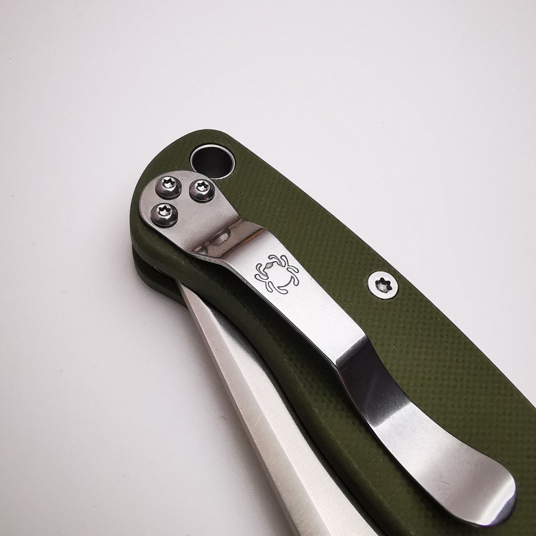 Knife SPYDERCO Pocket Knife CPM S30V Tanto Blade Golden - Etsy