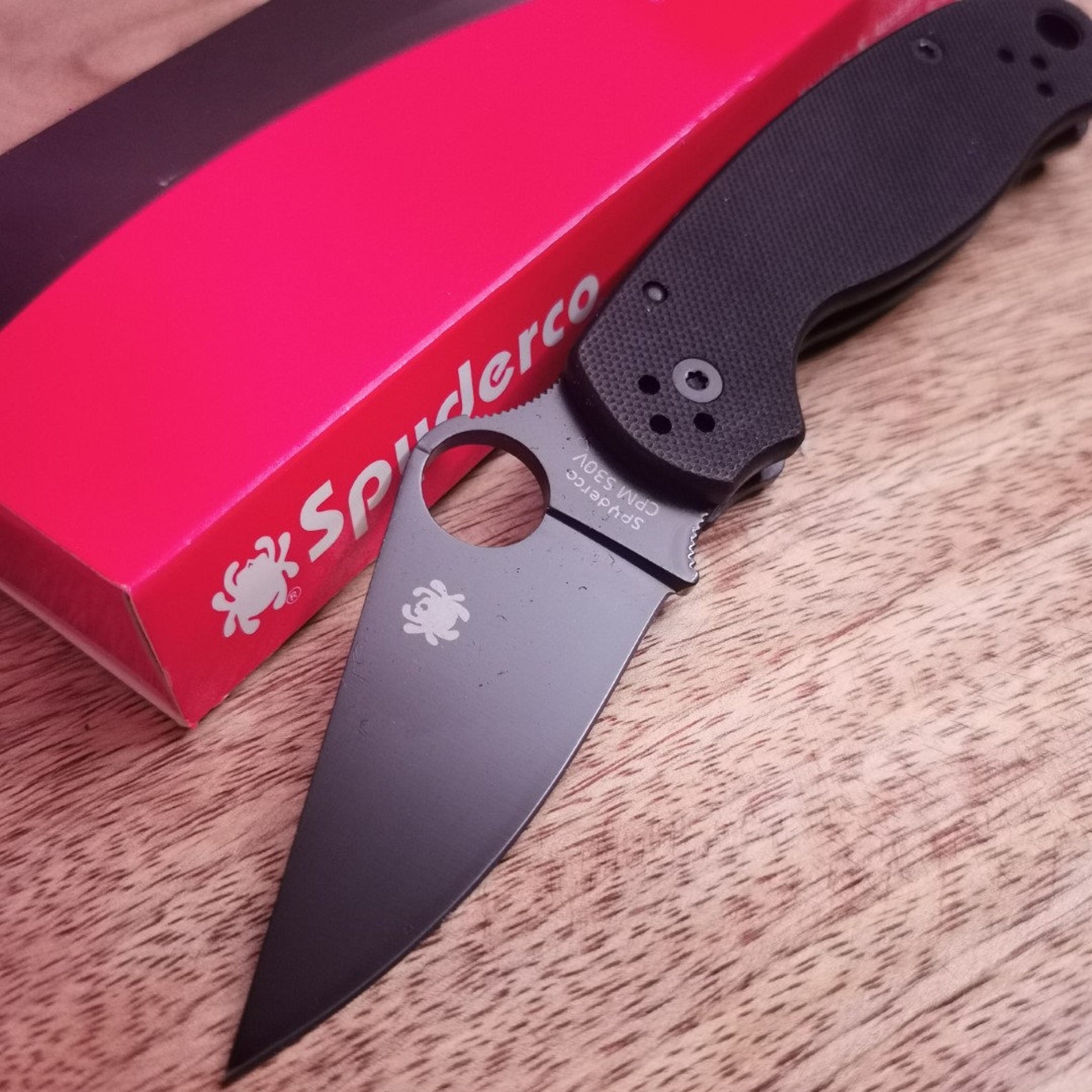Knife SPYDERCO Pocket Knife CPM S30V Golden Colorado Tourist - Etsy
