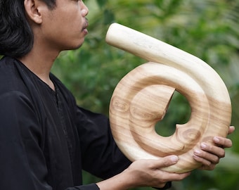 Handmade Travel Didgeridoo, Spiral Didgeridoo, Digeridoo Made in Bali, Solid Wood Digeridu, Aboriginal Instrument Didgeridoo