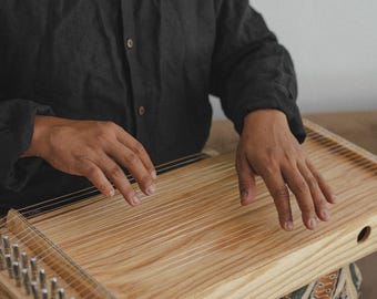 Ash Wood Monochord: Handmade Sound Healing Harp