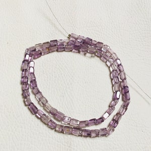 ON SALE!!! Purple Amethyst Smooth Rectangular Beads | 15inch Strand | Natural Purple Amethyst Semi Precious Gemstone Loose Beads for Jewelry