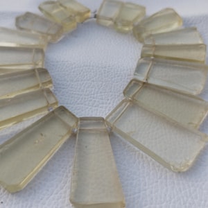 AAA+ Quality  Natural Lemon Quartz Fancy Shape Beads &quot;8.5&quot; Inches Lemon Quartz  Strand 373Ctr Lemon Quartz Beads Necklace For Making Jewelry