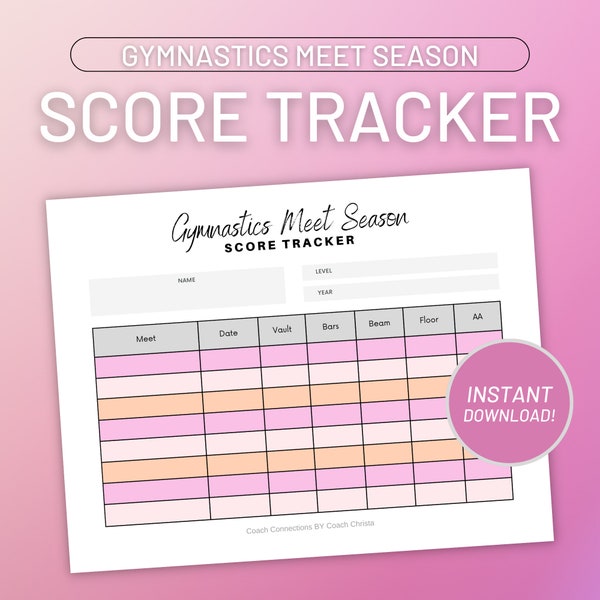 Gymnastics Score Sheet Etsy