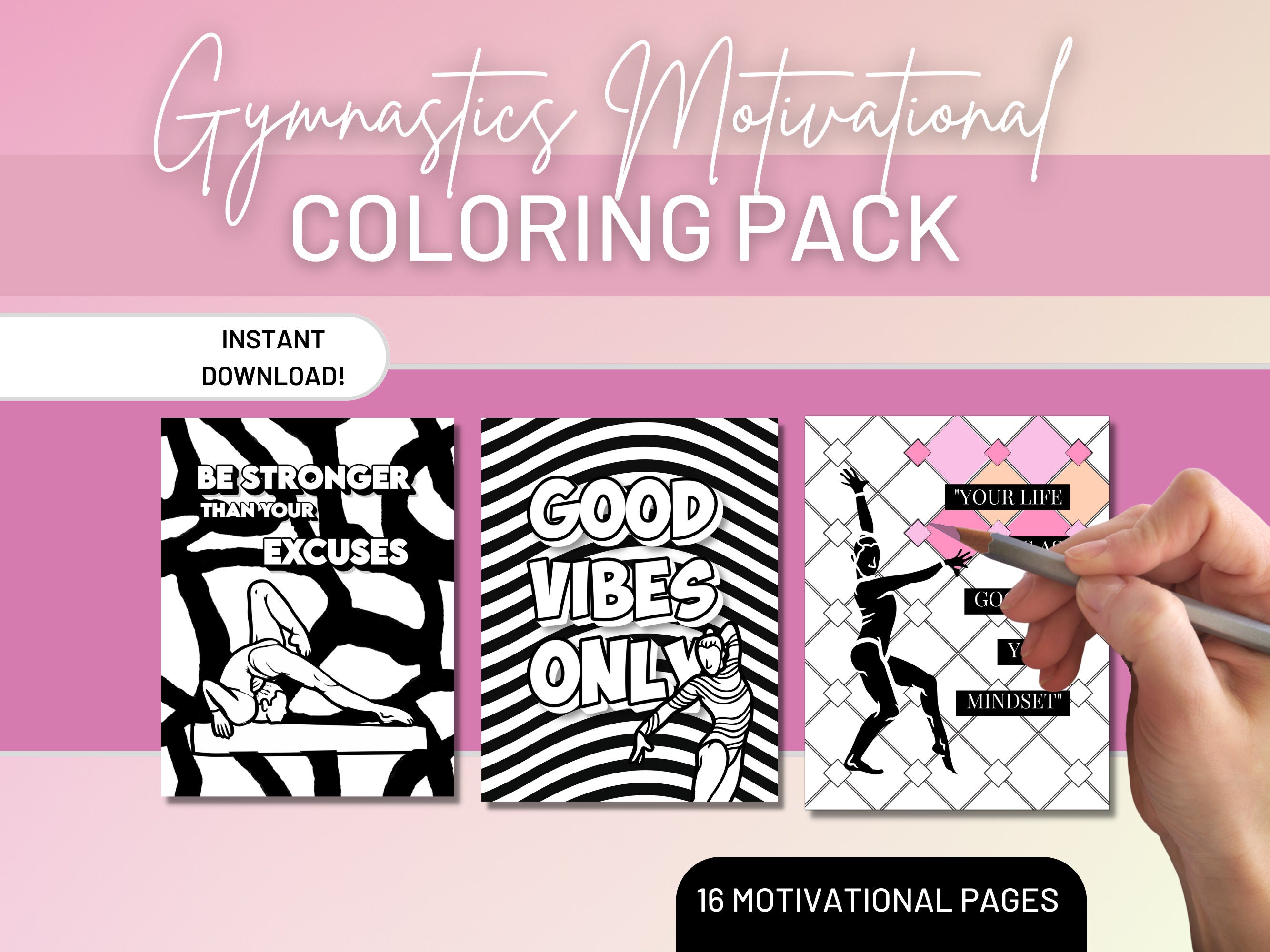 Gymnastics Coloring Book For Girl: 29 Gimnastics Coloring Pages with  Acrobatic, Cheerleader,Olympics. Perfect journal for Young Gymnasts Ages  4-8 Who