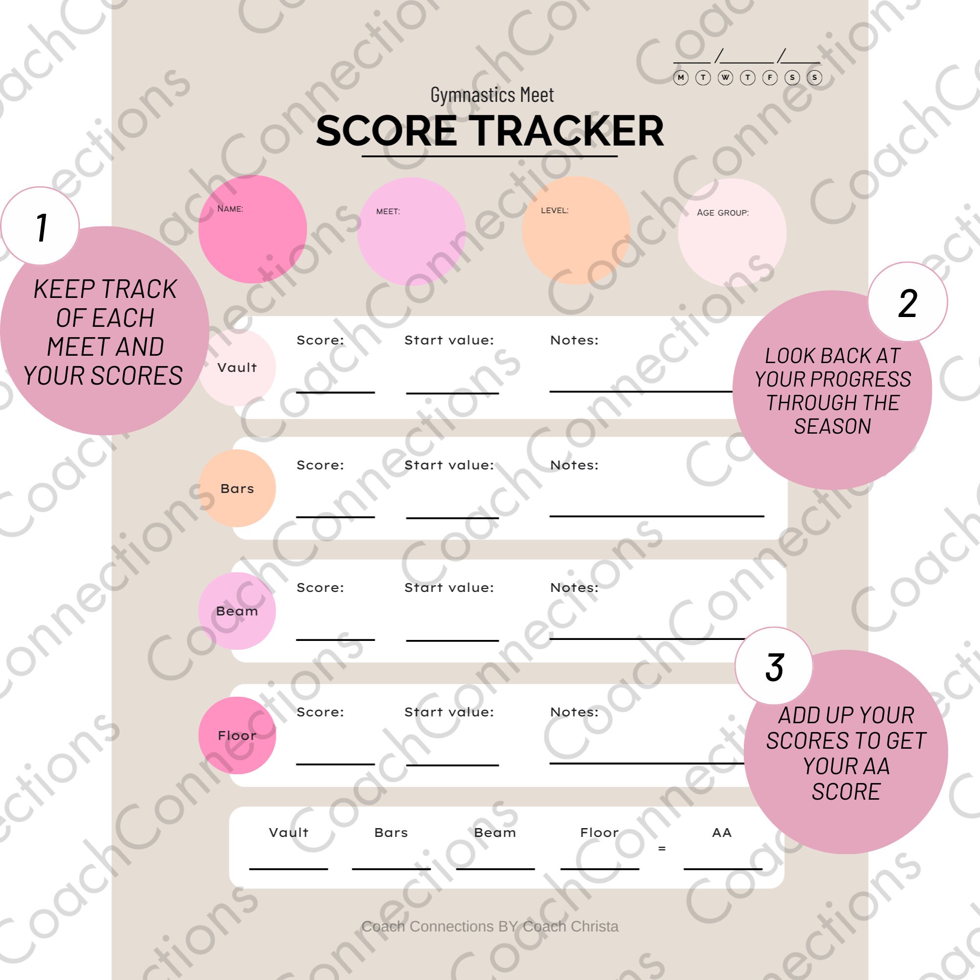 Gymnastics Meet Score Tracker, Meet Score Tracker, Gymnastics Score