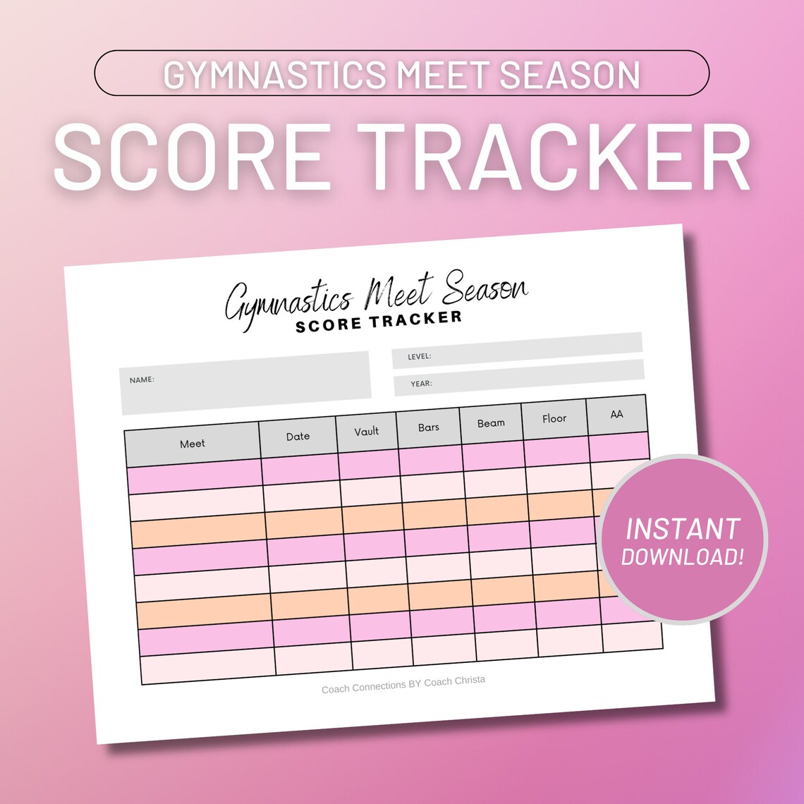 Gymnastics Meet Score Tracker, Meet Score Tracker, Gymnastics Score