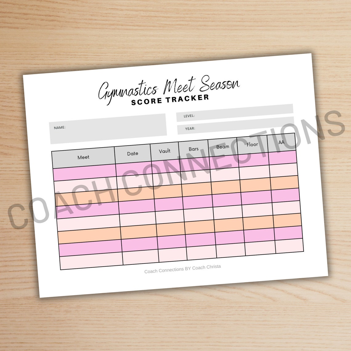 Gymnastics Meet Score Tracker, Meet Score Tracker, Gymnastics Score