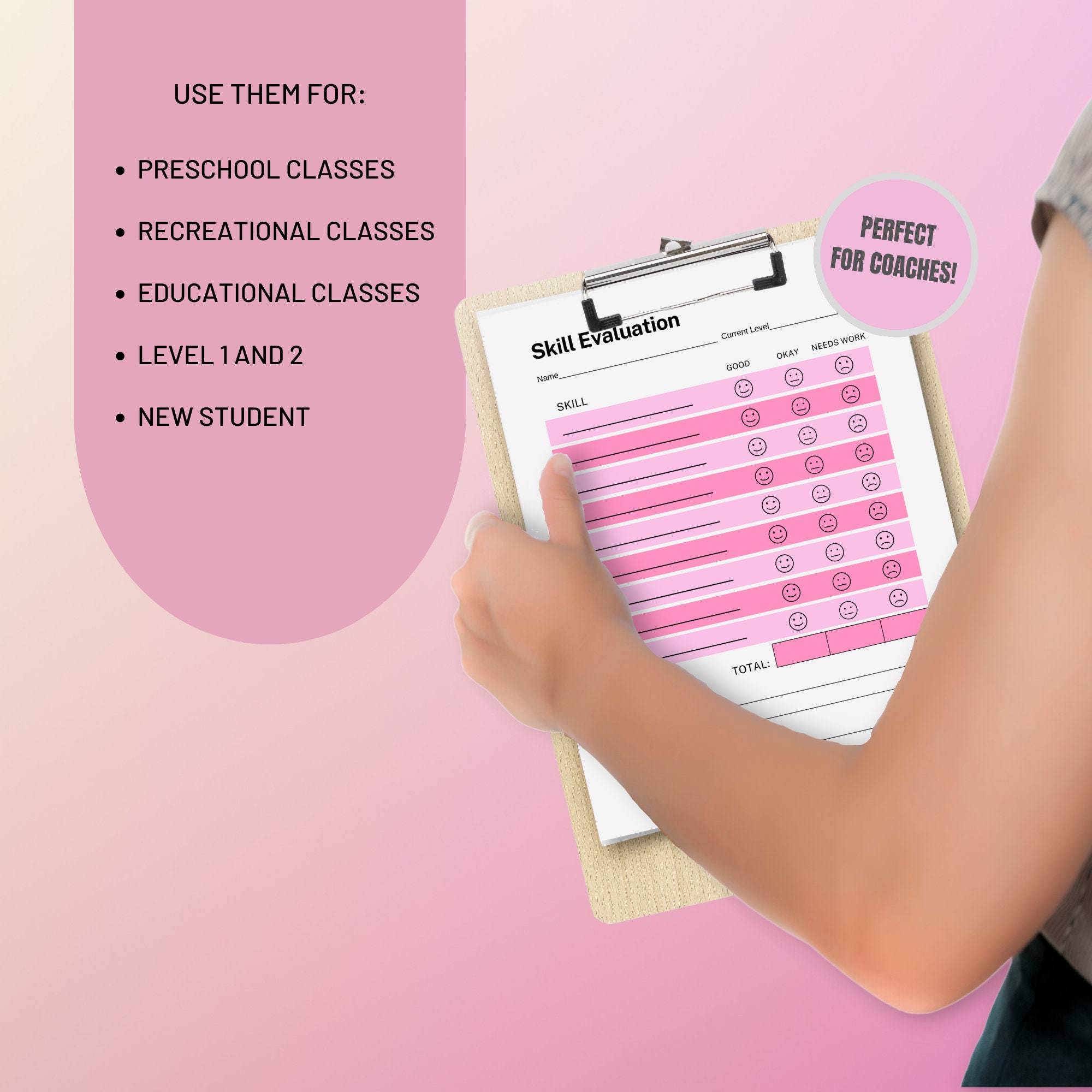 Gymnastics Skill Evaluation Sheet Gymnastics Evaluation Etsy