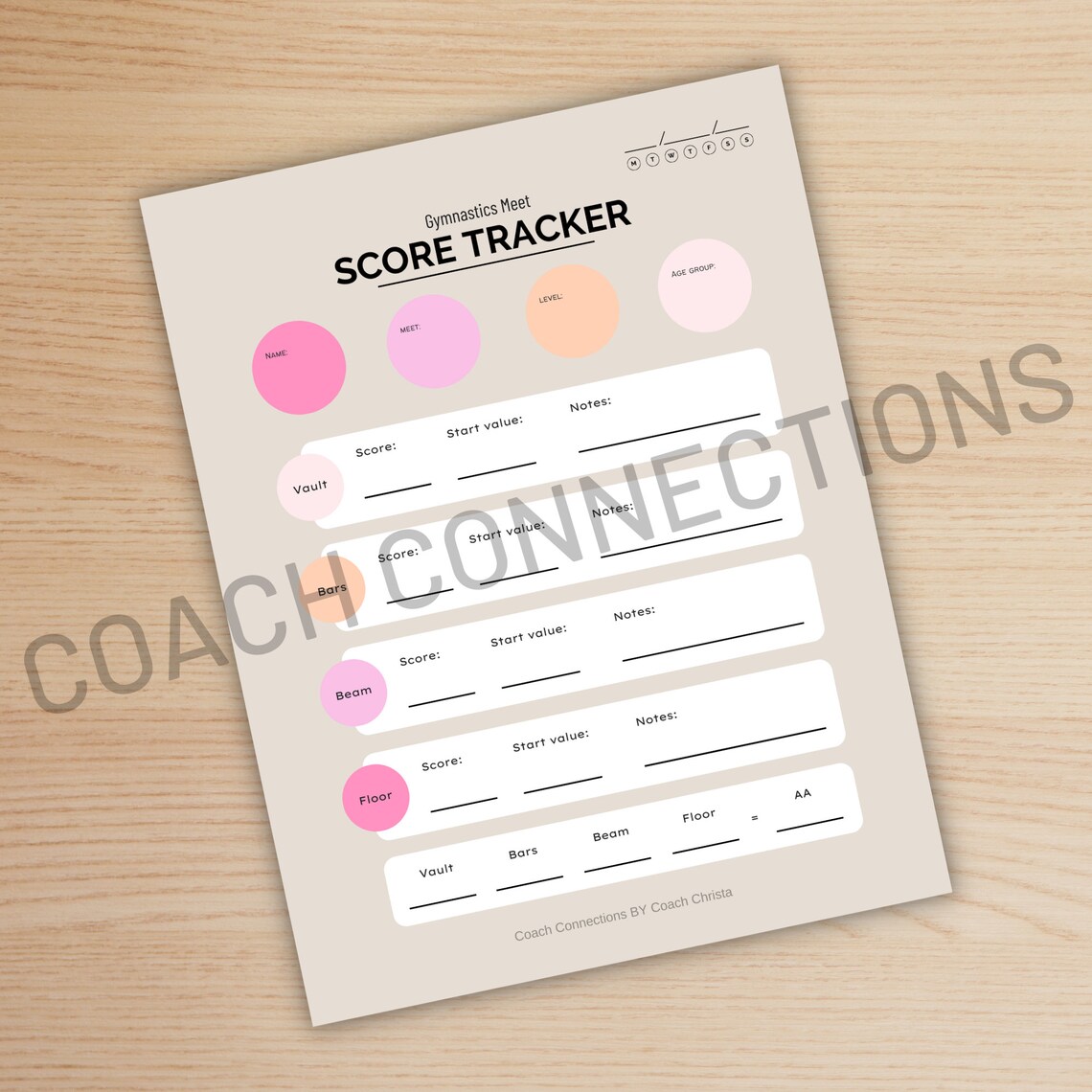 Gymnastics Meet Score Tracker, Meet Score Tracker, Gymnastics Score