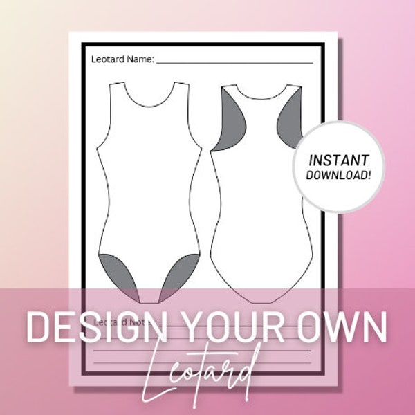 Leotard coloring page, leotard coloring template, gymnastics activity page, design your own leotard coloring page, leotard template page