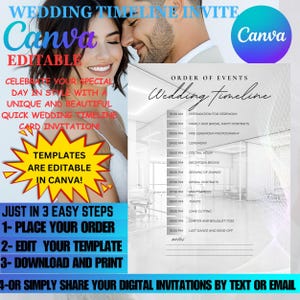 Elegant Wedding Ceremony and Reception Guide with Timeline Details