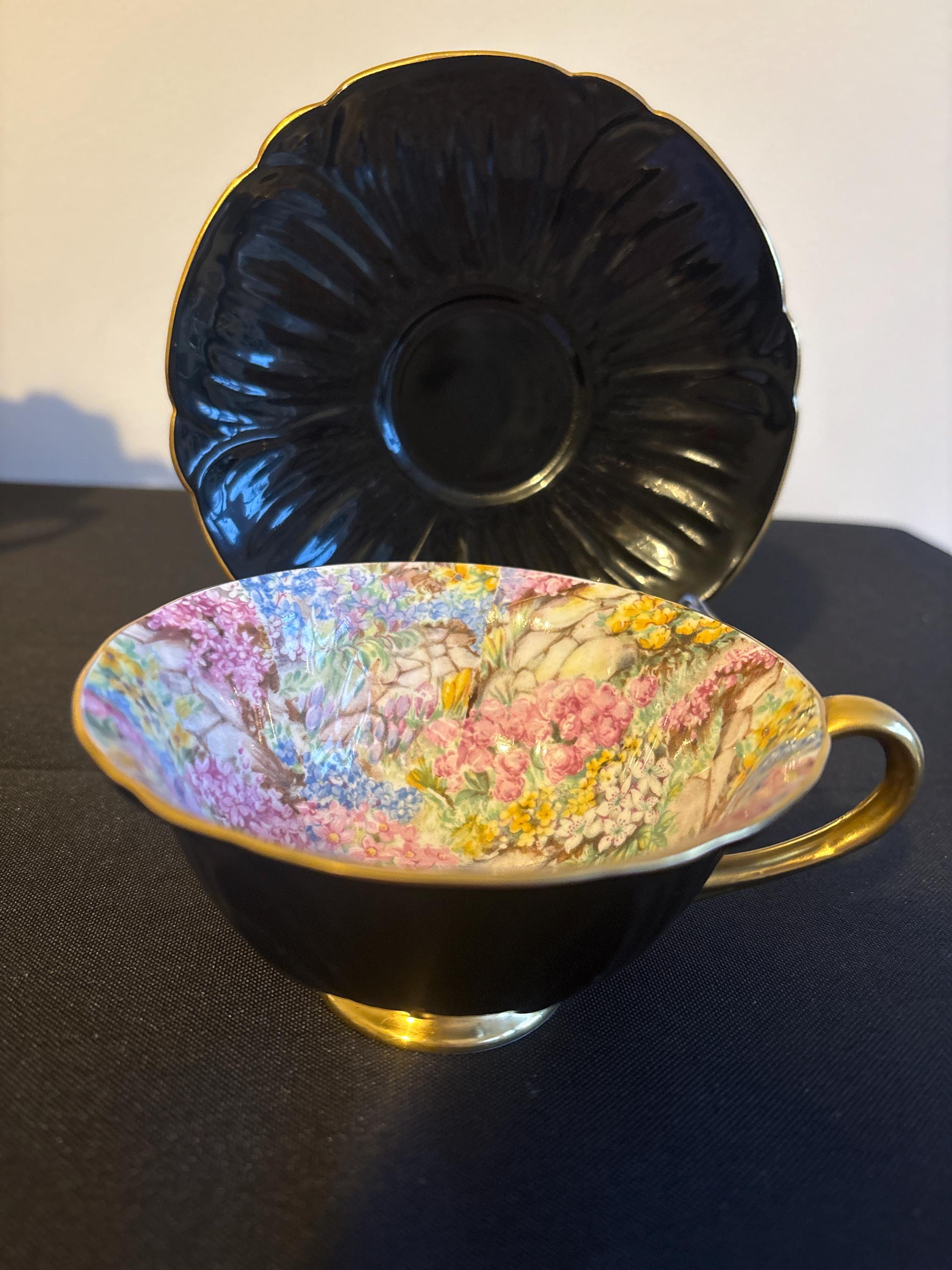 Shelley Rock Garden Chintz Oleander Cup and Saucer Vintage Teacup