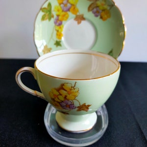 Shelley Foley vintage cup and saucer C.1940 vintage bone china ideal Christmas gift gift for her