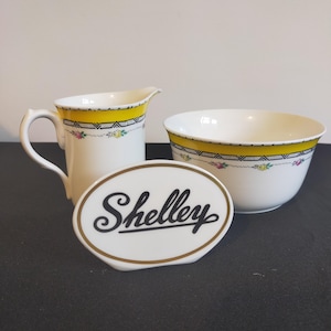 Shelley slop bowl and jug Vincent shape antique jug and slop bowl wileman jug and bowl floral jug and bowl