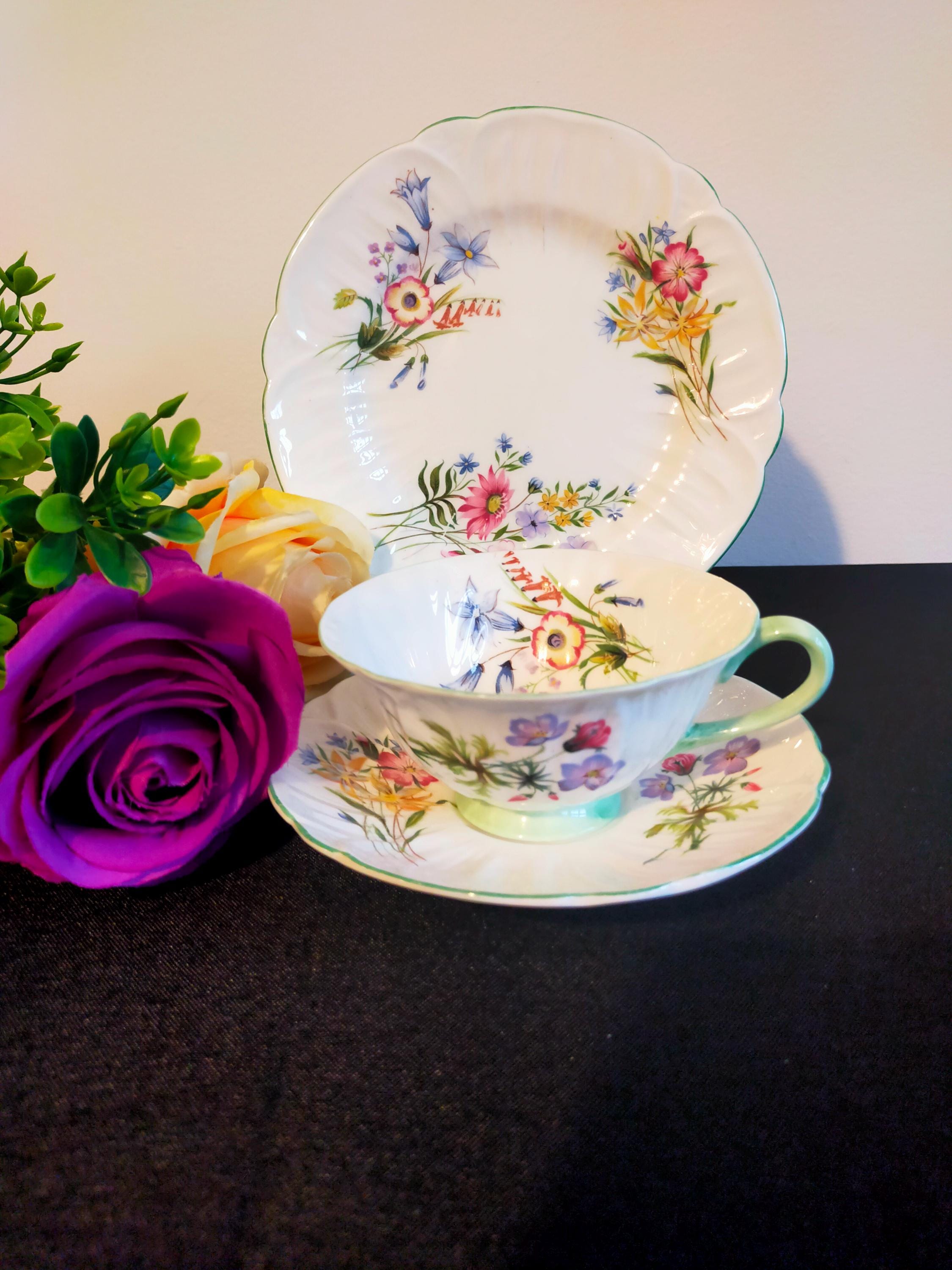Shelley wildflower teacup - Etsy 日本