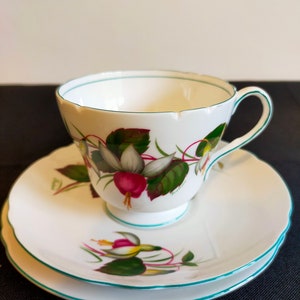 Shelley Cappers Fuchsia Teacup Set