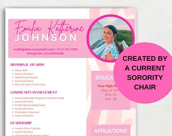 Sorority Recruitment Resume Template - Il 340x270.6041759952 H54n