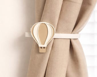 Hot Air Balloon Curtain Tieback Holdback | Baby Child Nursery Themed Room Bedroom Decor