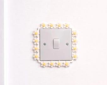 Flower Light switch surround | Baby Child Nursery Themed Room Bedroom Decor Daisy