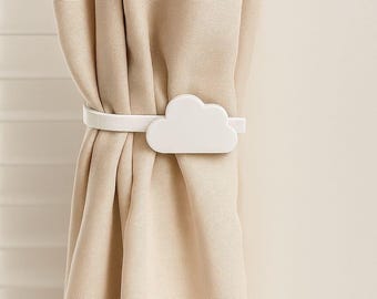 Cloud Curtain Tieback Holdback | Baby Child Nursery Themed Room Bedroom Decor