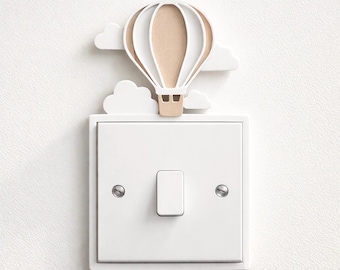 Hot Air Balloon Light switch surround | Baby Child Nursery Themed Room Bedroom Decor