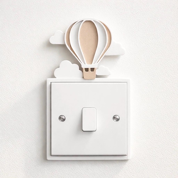 Hot Air Balloon Light switch surround | Baby Child Nursery Themed Room Bedroom Decor