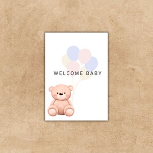 Bienvenue bébé simple Carte de vœux