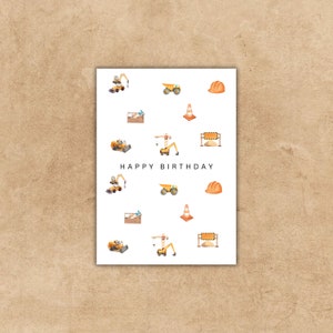Carte d'anniversaire de construction