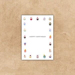 Carte d'anniversaire Cupcake