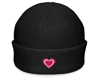Heart fisherman beanie