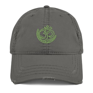 Om distressed baseball hat, dad hat, baseball cap, gift for hat lover, yoga hat, yoga symbol hat, yoga wear