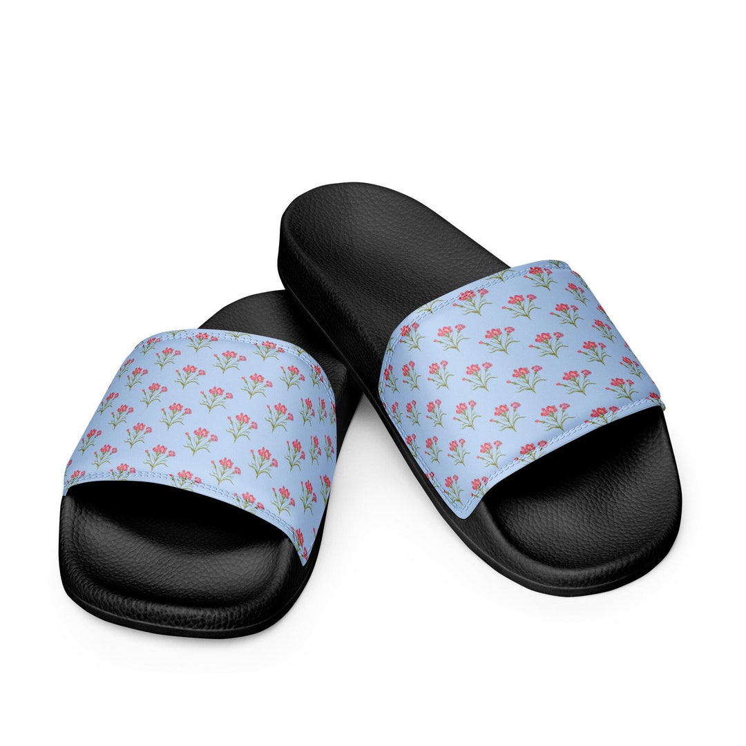 Black and light pink women's slides. main image 0