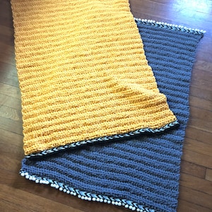 Handmade crochet absorbent bath kitchen rug with Pom Pom trim