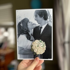 Gesticktes Foto-kundenspezifisches Geschenk für Hochzeit / Jahrestag Bild 10