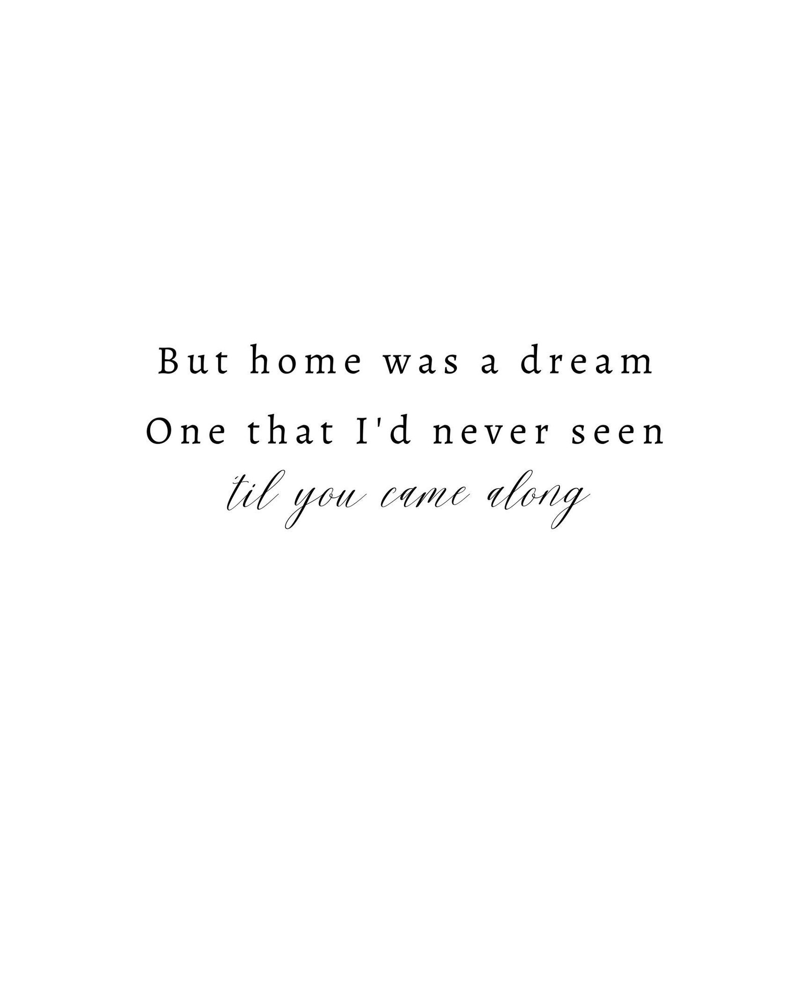 Wallen Cover Me up Lyrics Home Was a Dream Printable Etsy