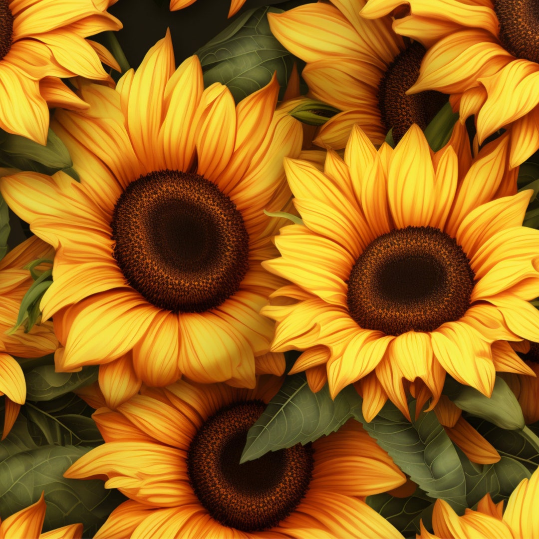 Bright Yellow Sunflowers Pattern - 3D Sublimation 20 Oz Skinny Straight ...