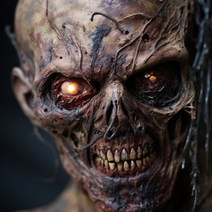 Crypt Keeper Terrifying Undead Zombie - 3D Sublimation 20 oz Skinny Straight Tumbler Wrap - 300 DPI PNG Commercial Use - Halloween Horror