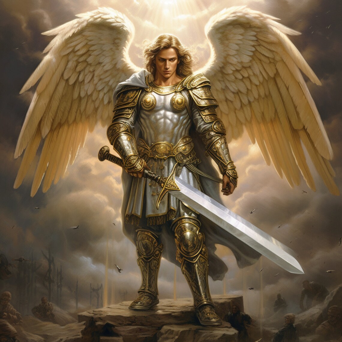 Angel Wearing the Armor of God 3D Sublimation 20 Oz Skinny - Etsy