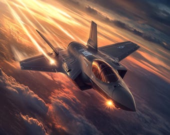 US Miliary Air Force F35 Lightning Fighter Jet Speeding Across Sky 3D Sublimation Skinny Straight Tumbler Wrap DPI PNG Commercial Use Plane
