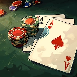 Ante Up Poker 4 Aces All In  3d Sublimation 20oz Skinny Straight Tumbler Wrap  300 DPI PNG Commercial Use  Poker Game Prize  Crafts   POD
