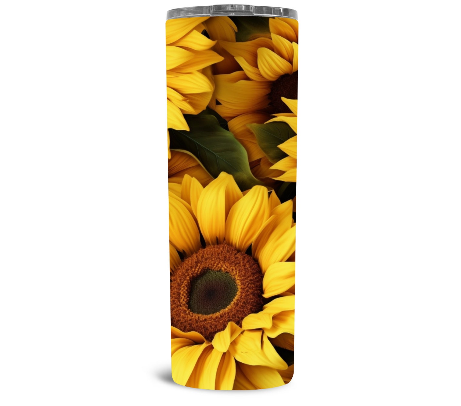 Bright Sunny Yellow Sunflowers Pattern 3D Sublimation 20 Oz